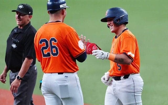 侍Jの完全試合は終了も…「良かった！」　敵軍ベンチで広がる光景、日本人も笑顔