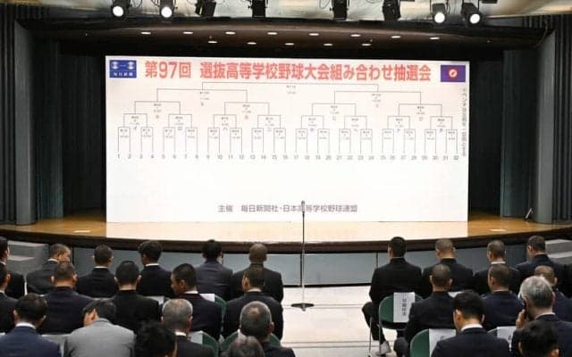最多29回目の出場・高松商は早稲田実と　センバツ組み合わせ抽選会