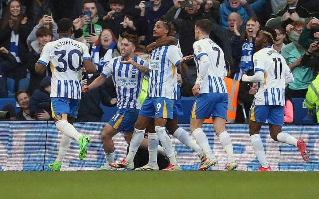 ブライトンが後半ラストプレー弾で劇的公式戦6連勝！　スタメンの三笘薫はゴールネット揺らすも幻に…【プレミアリーグ】