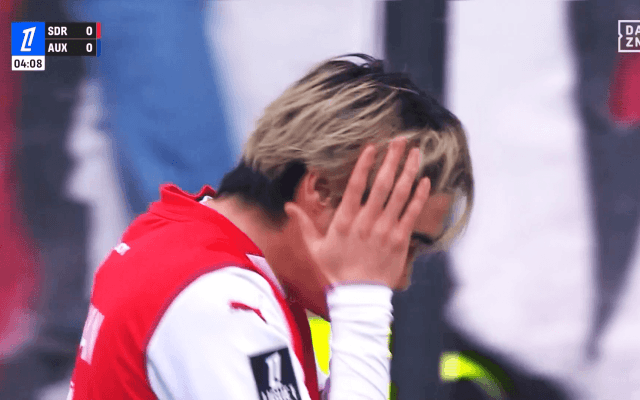 伊東純也、唖然…中村敬斗と高速連携→“バースデーゴール”が神セーブに阻まれた瞬間「決めたかった…」「惜しい！」「完璧だったのに」