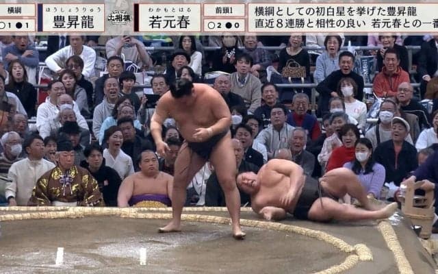 新横綱が「お尻で投げた」豊昇龍、執念の勝利に拍手喝采「すごい投げだw」