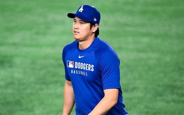 大谷翔平、公式練習でフリー打撃は行わず　室内で練習し“帰宅”…登場時は大歓声も