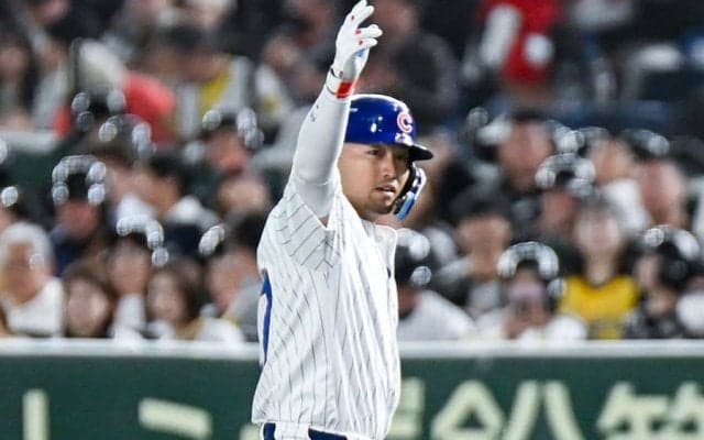 鈴木誠也1安打「すごく楽しかった」東京ドームで大歓声「思い出深い球場」