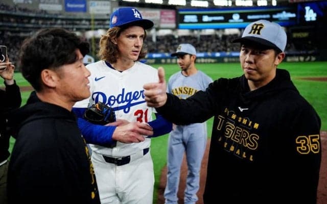 グラスノーが才木を称賛「とてもいいね」　試合後には“宝刀”伝授「私も質問したかった」