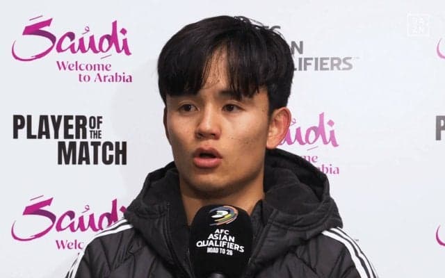 狙い通り！ 久保建英、スーパーゴールを語る「キーパーがクロスを待っていたので…」“日本のメッシ”はＷ杯出場決定ダメ押し弾で超冷静だった？