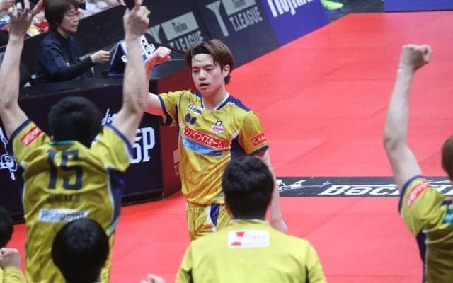 「この場所を目指してきた」宇田幸矢、T.T彩たまをけん引で優勝に導く　プレーオフで躍動、見据える世界トップへの道「20位以内には入りたい」【Tリーグ】