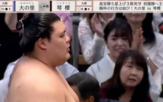 大の里、懸賞金の“分厚さ”に衝撃 相撲道を極めた元横綱と名物アナも「分厚い書物…あるいは弁当箱」驚き隠せず