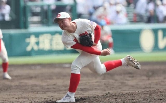 智弁和歌山のプロ注目右腕が最速151キロ計測も2失点、「腕を振れなかった」と課題の制球力悔やむ