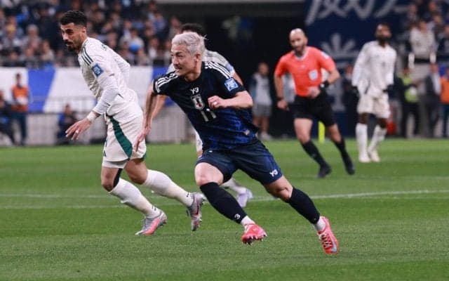 前田大然のシュートは枠直撃…サウジ相手に優位もゴールレスで前半終了【2026W杯アジア最終予選】