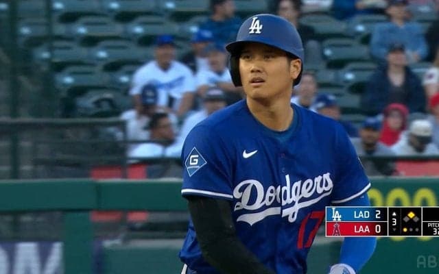 大谷翔平、最後のOP戦で“フェン直”ツーベース含む2打数1安打！ド軍は“MVPトリオ”揃い踏み、連覇へ向け28日に本土開幕戦