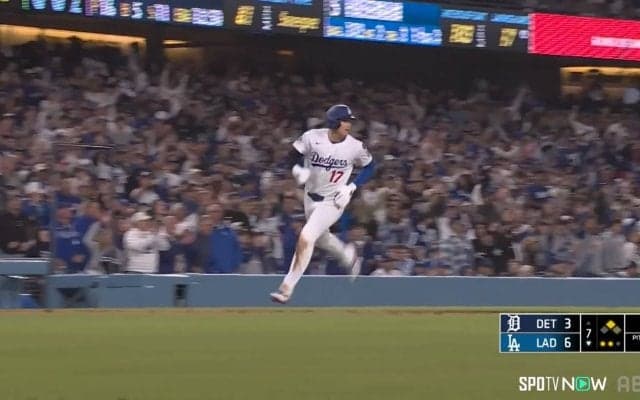 ぐんぐん加速してる！大谷翔平、敬遠も仲間のタイムリーに迫力の長駆ホームイン 躍動感にファン視線くぎ付け「カッケェー！！」「マジで映画」