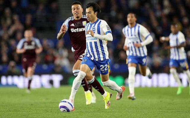 フル出場の三笘薫は前半躍動も決定的な仕事に至らず…アストン・ビラのカウンター3発に沈んだブライトンが公式戦9戦ぶりの黒星…【プレミアリーグ】