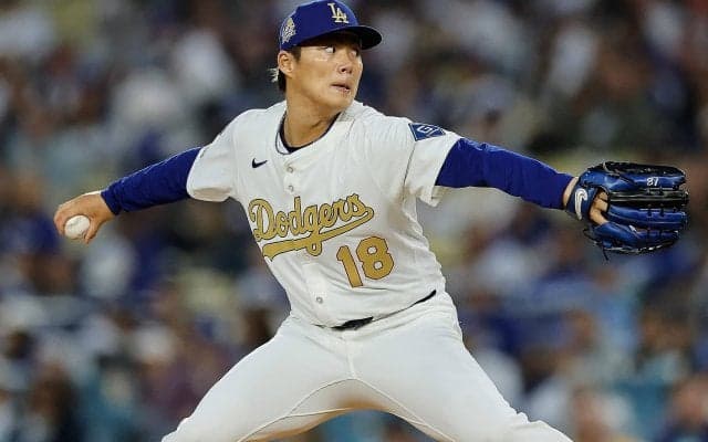 山本由伸、6回5奪三振1失点の好投も悪送球からの失点で今季初黒星…ドジャースの連勝は8でストップ