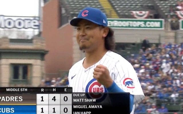 めっちゃ嬉しそう！ カブス今永昇太が「最高すぎるw」「見てて楽しい」 捕手とグータッチ→ガッツポーズの“ほっこりシーン”