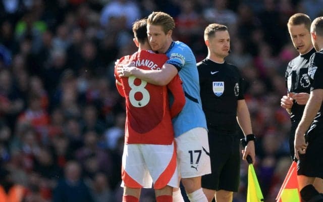 「全ての称賛に値する」ユナイテッドの主将ブルーノ・フェルナンデスがライバル主将デ・ブライネに賛辞「プレミアリーグの歴史に名を残す」