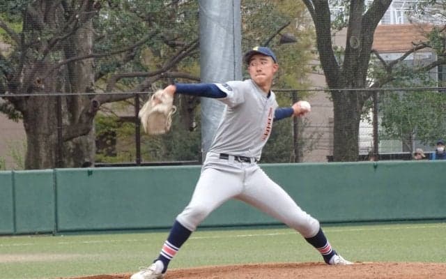 八王子の187センチの大型左腕が二松学舎大付を完封！ショートに転向した主将が先制打【東京】