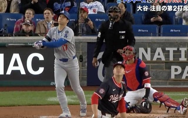 衝撃！ 大谷翔平、とんでもない弾丸アーチに“投手ショック”「そら打たれる」バットの先で“爆速164キロ弾”に「マジかｗ」「打撃はパワー」