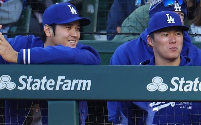 身長193cmの大谷翔平が「顔小さすぎだろ」　山本由伸の横で…際立つ異次元体型「おかしい」