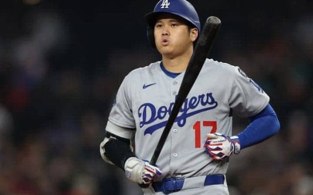 ド軍3連敗…スネル代役で昇格の左腕が8失点炎上　大谷翔平は右前打で開幕から13試合連続出塁　自身の日本人最長記録に並ぶ