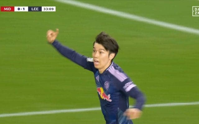 「衝撃の誤審だ！」リーズ田中碧の“幻のゴール”にイングランド騒然「もはや犯罪」「ふざけるな」「うんざりだ…」「どこがオフサイドだ？」“疑惑の判定”にクラブや監督も不満