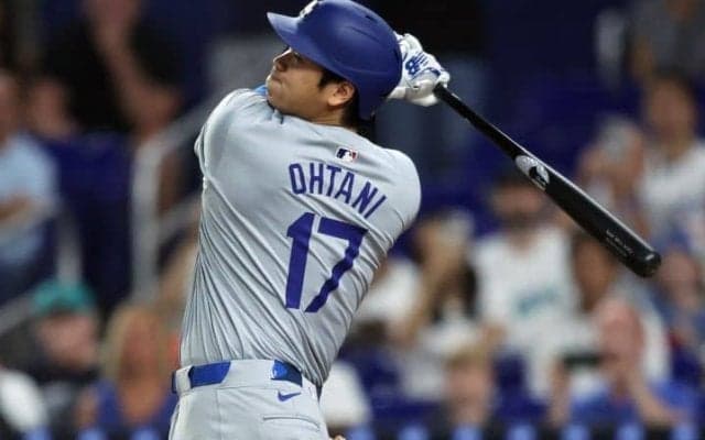 大谷翔平、初回の第1打席で右前打！日本人記録更新の開幕から14試合連続出塁を達成　3連敗中のドジャース4点先制