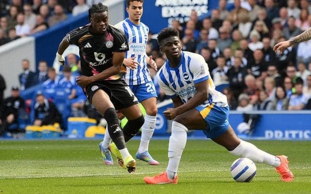 三笘薫ベンチ外のブライトンが痛恨ドロー…8戦連続無得点で連敗中レスターに9戦ぶりゴールと勝ち点1を献上【プレミアリーグ】