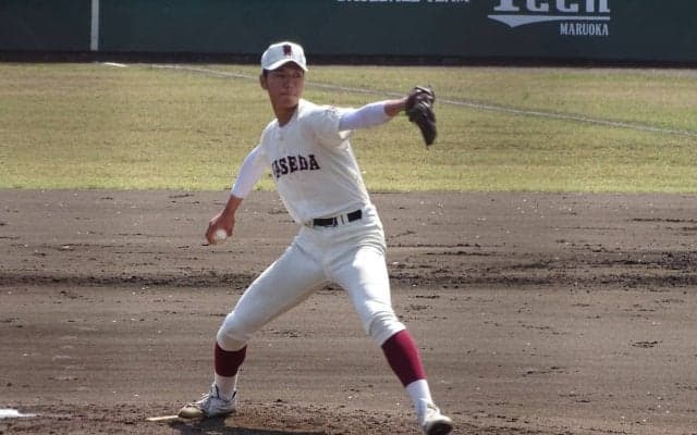 早稲田実が新戦力を試しながら6回コールド！196センチの長身右腕が4回8奪三振の快投！【東京】