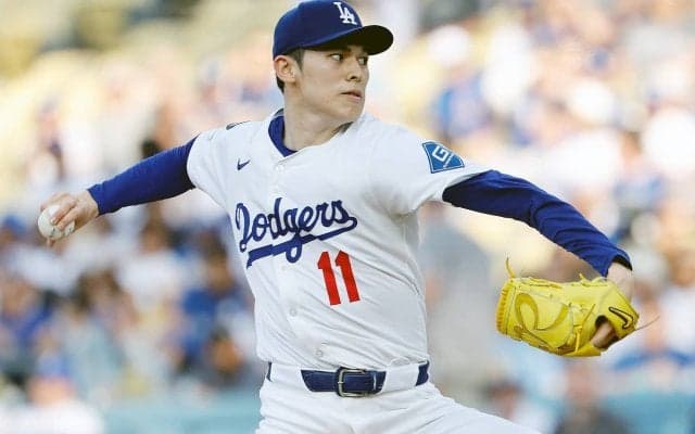 佐々木朗希、メジャー自己最長5回1失点3K・最速158.2キロ好投も初勝利ならず ド軍は大量16失点で今季初零封負け