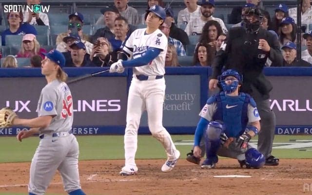 打った瞬間HR確信の画！大谷翔平、特大“超速”ファウルにネット裏観客がお口あんぐり…凄まじい打球物語る痛快リアクション