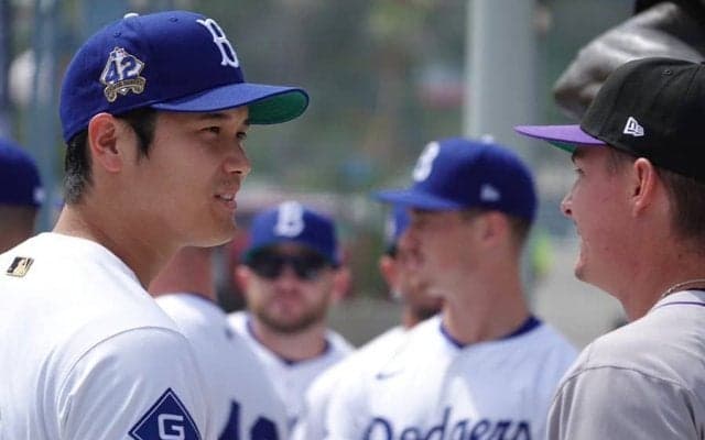 大谷翔平が発見した“懐かしい顔”　弟分との再会に溢れる笑み「大好きやもんね」