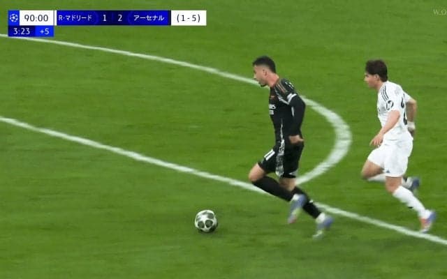 驚愕！“80m爆走スーパーゴール”のアーセナルFWにファン感動「守備して後半ATでこのスプリント…」「泣けてきた」レアル・マドリードの息の根を止めた瞬間