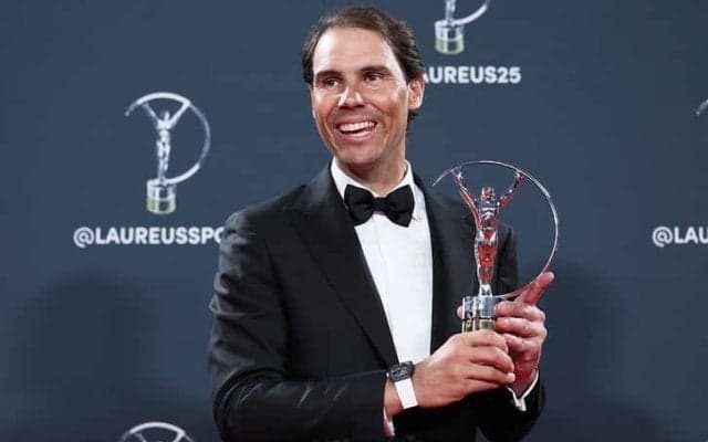 昨年引退の元世界1位ナダル、「ローレウス・スポーツ・アイコン賞」を受賞