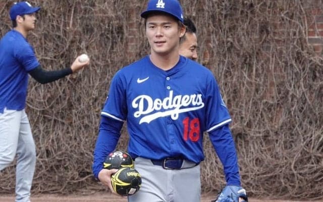 山本由伸、古巣の元同僚をイジリ「お気に入り」　海を越えた“愛のエール”「相思相愛なので」