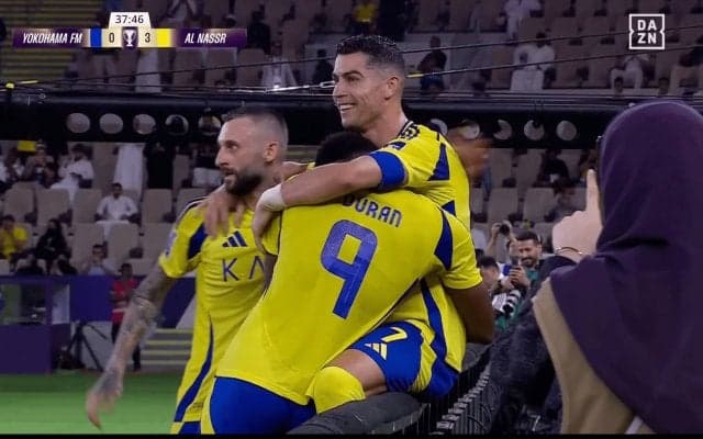 C・ロナウドが超反応ゴール！ アル・ナスル、横浜F・マリノス相手に怒涛のゴールラッシュ 前半終えて3－0【ACLE準々決勝】