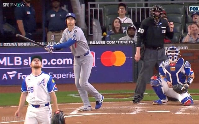 「あれだけ打ち上がってスタンドインとは」大谷翔平、高角度8号弾に投手が呆然 打球を見上げ“思わず後退り”…驚きの声