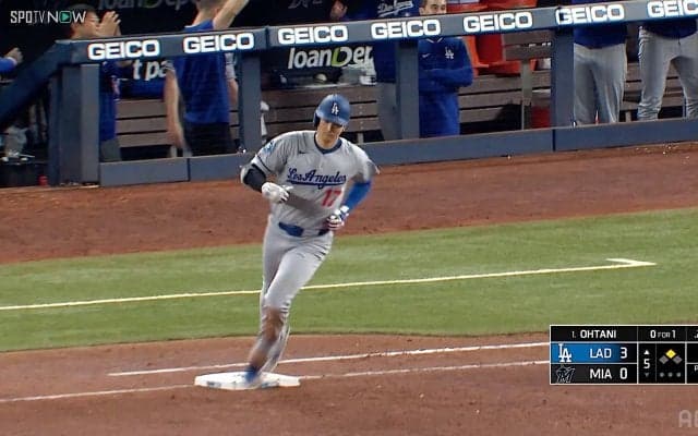 3秒足らずで着弾！ 大谷翔平、今季MLB最速189キロ弾が速すぎる…入った瞬間、“一塁にすら”到達せずの衝撃光景「恐ろしく速い」