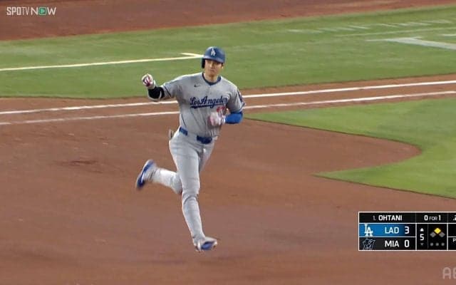 「あんな低弾道で飛び込むのか」大谷翔平が確信歩けない！ 規格外“20度”アーチで異例の動き「何この打球」驚きの声