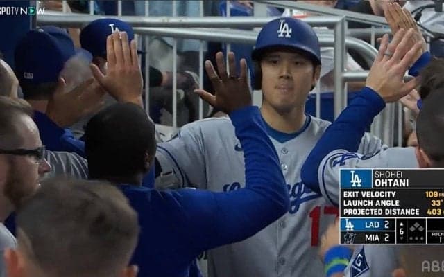 大谷翔平、2戦連発10号含むマルチヒットでメジャー最速“10本塁打10盗塁”に到達…ドジャースは“内野5人シフト”実らずサヨナラ負け