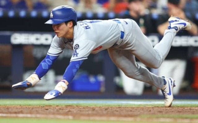 大谷翔平×キム・ヘソンは「もうすでに面白い」 “韓国の至宝”が見せる俊足ぶりに地元記者、メディアは興奮「ド軍で最もエキサイティングな走者かも」