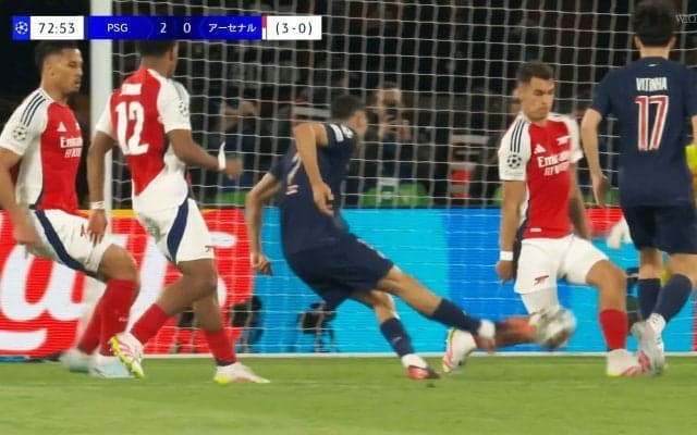 驚愕！ PSGサイドバックの“ストライカー級ゴラッソ”にSNS騒然「SBですよね？」「戦術を破壊するハキミ」【CL準決勝】