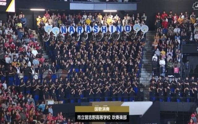 “美爆音”を封印も心に沁みる 習志野高校吹奏楽部の国歌斉唱「演奏してくれてありがとう」バレー会場での一コマに反響