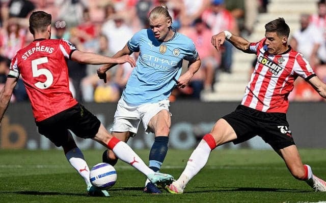 ハーランド先発復帰のシティが最下位セインツ相手に痛恨ドロー…攻撃停滞で連勝が「4」でストップ【プレミアリーグ】