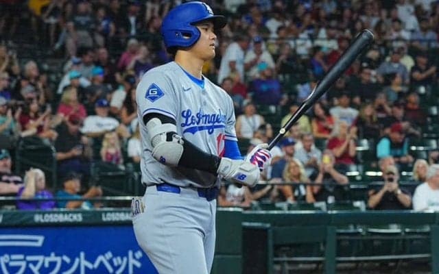 大谷翔平、今季最長8戦連続安打　1安打1敬遠で打率3割キープ…ド軍は今季3度目の零敗