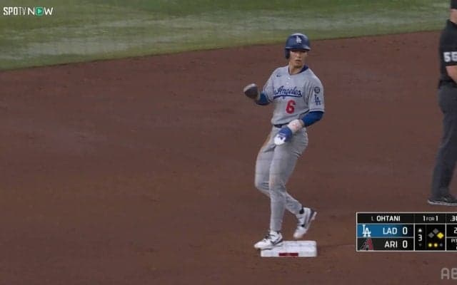 “彗星特急”キム・ヘソンに超警戒！牽制球ボーク判定で進塁し大谷翔平へつないだ？「魅力的な足」「確かに脅威」