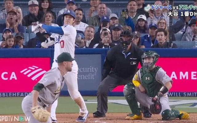 ドジャース、本拠地で大敗… 9回にロハスが“大谷のグラブ”でマウンドへ　大谷翔平は3打数無安打で連続安打記録が「9」でストップ
