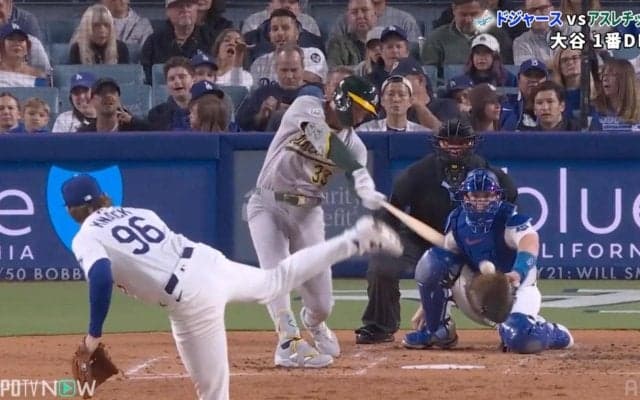 ド軍ナックの“落ちる魔球”が話題「切れ味えぐい」「絶対打てないw」 打者がたじろぐ軌道にファン熱狂