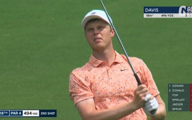 【動画】キャム・デービスが2位発進　6番パー3では約6.6mのスライスラインを完璧に読んでバーディ