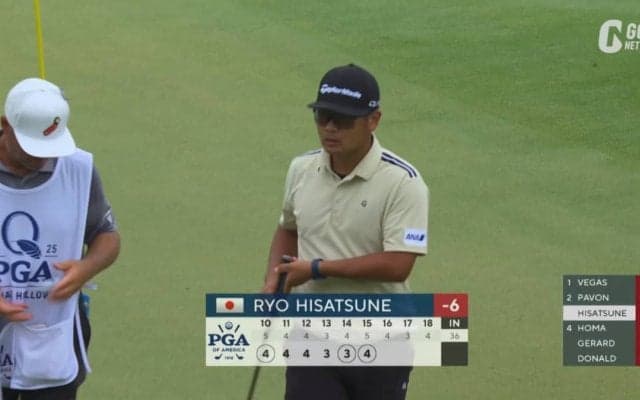 【動画】久常涼は5打差17位　15番パー5は2オン成功からのバーディ奪取