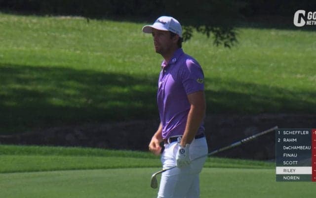 【動画】デービス・ライリーが2位　5番パー4ではスラムダンクバーディでギャラリーを沸かせる