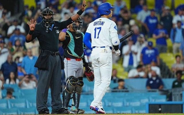 大谷翔平、延長10回に申告敬遠　本拠地は大ブーイング…6敬遠はリーグ単独トップ